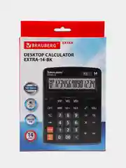 Калькулятор настольный BRAUBERG EXTRA-14-BK, 206 x 155 мм