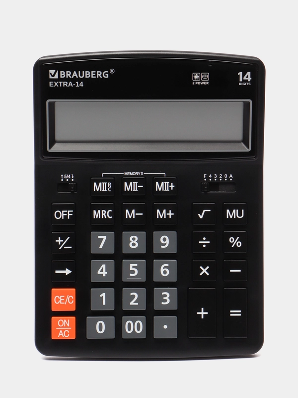 Калькулятор настольный BRAUBERG EXTRA-14-BK, 206 x 155 мм
