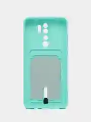 Мятный чехол для Xiaomi Redmi Note 8 Pro (Редми Нот 8 Про) силиконовый , с карманом