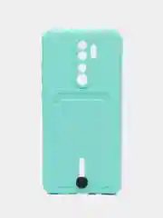 Мятный чехол для Xiaomi Redmi Note 8 Pro (Редми Нот 8 Про) силиконовый , с карманом