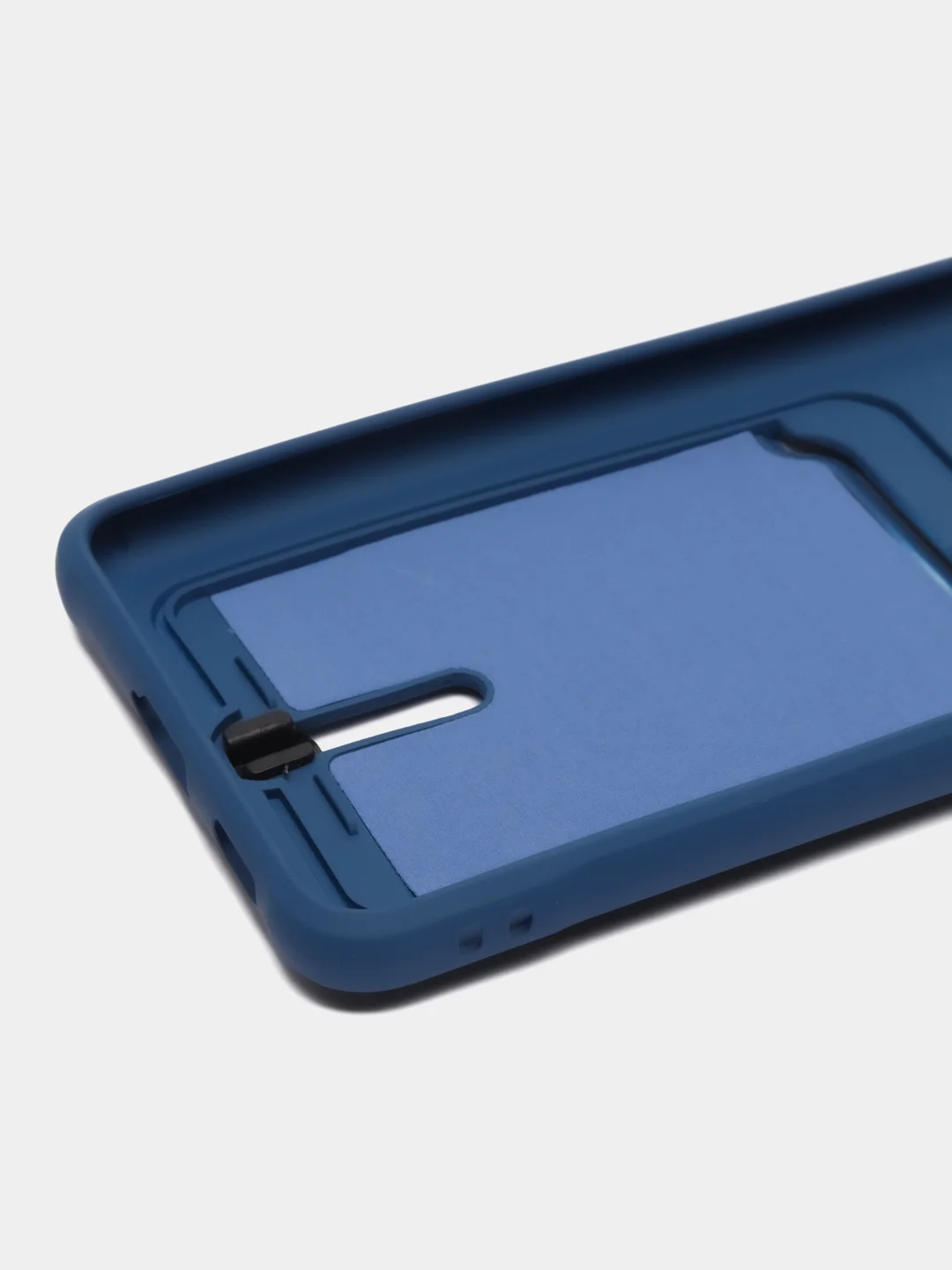 Синий чехол для Samsung Galaxy S21 FE, S21FE (Самсунг С21 ФЕ, С21ФЕ) силиконовый, с карманом