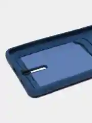 Синий чехол для Samsung Galaxy S21 FE, S21FE (Самсунг С21 ФЕ, С21ФЕ) силиконовый, с карманом