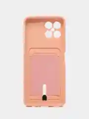 Пудровый чехол силиконовый для Huawei Honor X8 ( Хонор X8 ) с карманом для карт