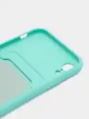 Мятный силиконовый чехол для iPhone XR (Айфон ХР) с карманом для карт, чехол на айфон