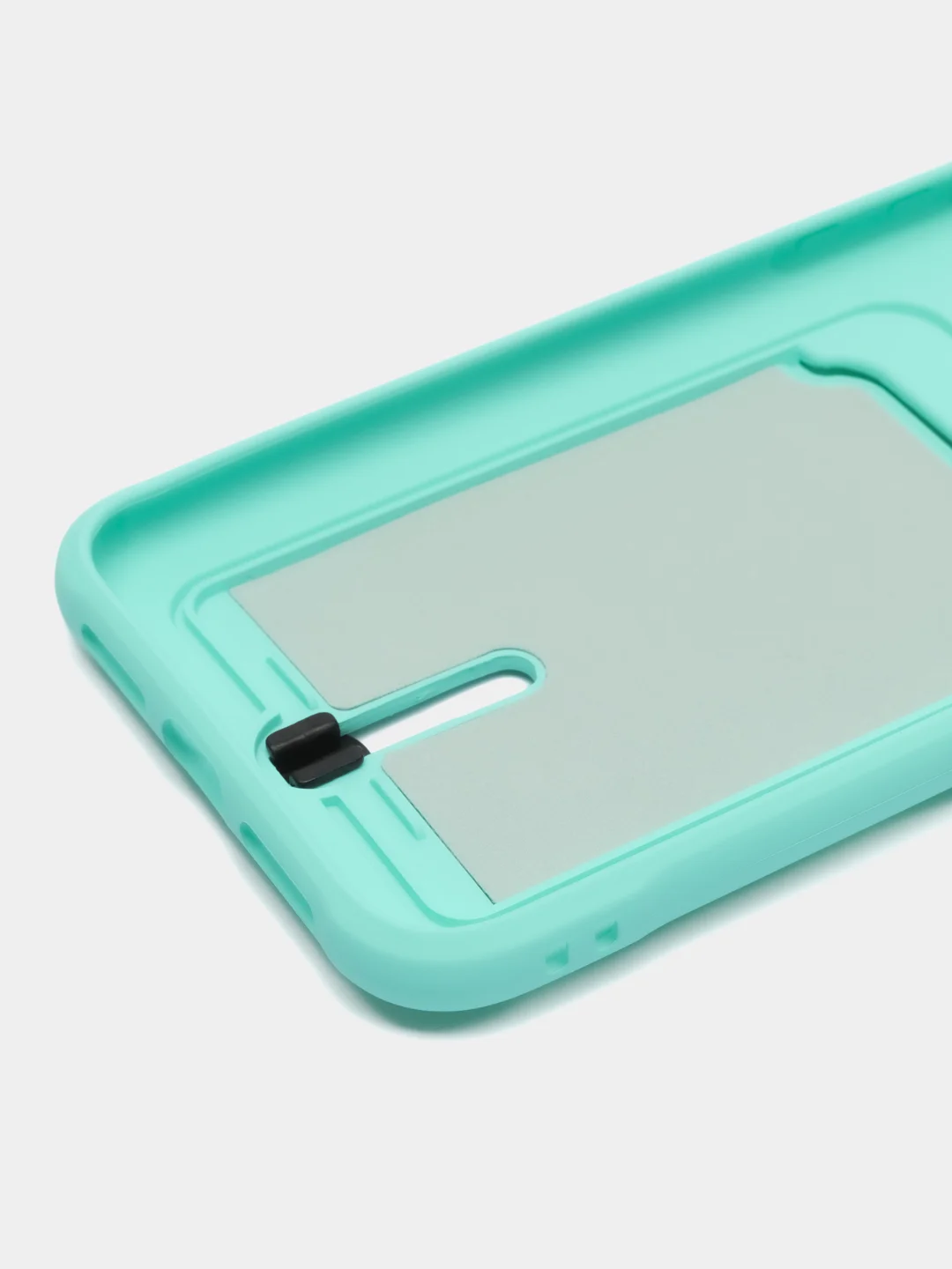 Мятный силиконовый чехол для iPhone XR (Айфон ХР) с карманом для карт, чехол на айфон