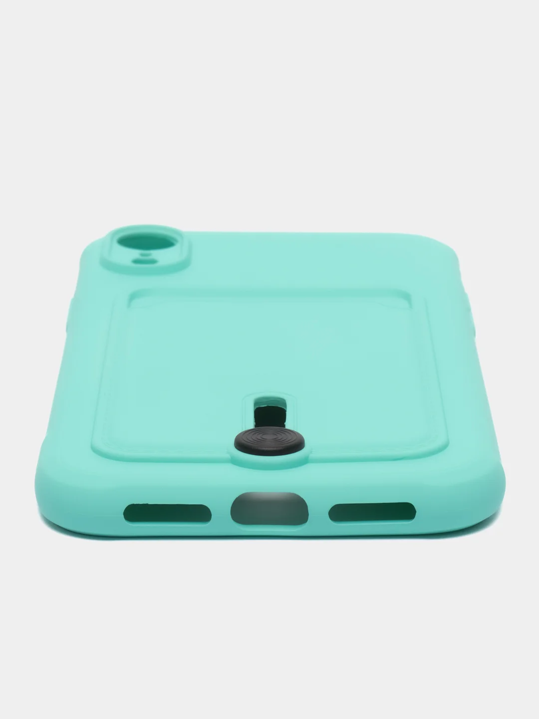 Мятный силиконовый чехол для iPhone XR (Айфон ХР) с карманом для карт, чехол на айфон