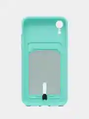 Мятный силиконовый чехол для iPhone XR (Айфон ХР) с карманом для карт, чехол на айфон