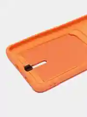 Оранжевый чехол для Samsung Galaxy S21 FE, S21FE (Самсунг С21 ФЕ, С21ФЕ) силиконовый, с карманом