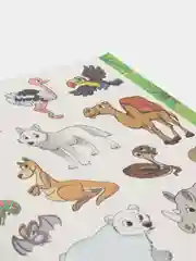 Аметистовый книжка-раскладушка для детей, с многоразовыми наклейками