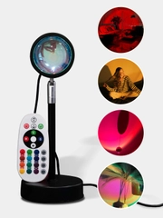Лампа "Закат" с пультом и приложением, детский ночник, RGB LED светильник для фото и видео