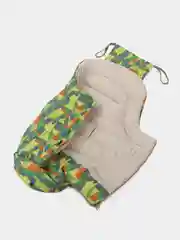 Горчичный детский зимний меховой конверт