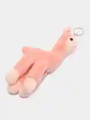 Кораллово-розовый игрушка-брелок мягкая "Лама"