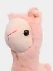 Кораллово-розовый игрушка-брелок мягкая "Лама"