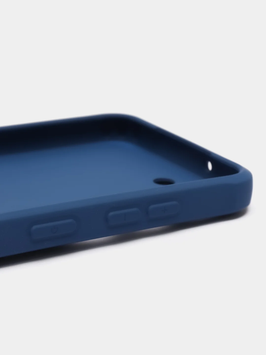 Синий чехол силиконовый на Samsung Galaxy S23 (Самсунг Галакси С23), с карманом
