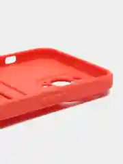 Коралловый силиконовый чехол для iPhone 13 Pro Max (Айфон 13 Про Макс) , чехол на айфон с карманом