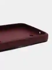 Тёмно-бордовый чехол силиконовый на Samsung Galaxy S23 (Самсунг Галакси С23), с карманом