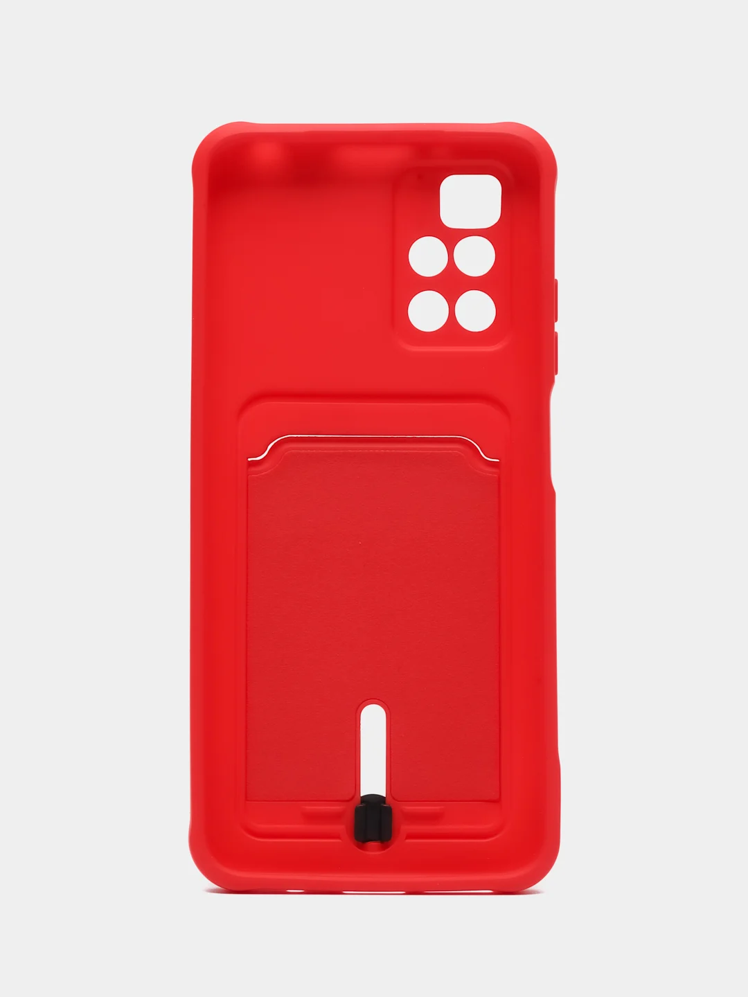 Вишнёвый силиконовый чехол для Xiaomi Redmi 10 ( Сяоми Редми 10 ) с карманом для карт