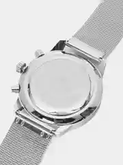 Серебряный мужские наручные часы Dedima D-1018 в подарочной упаковке