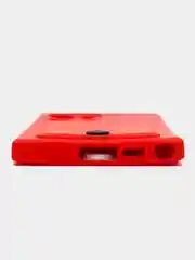 Красный чехол для Samsung Galaxy S23 Ultra (Самсунг Галакси С23 Ультра), силиконовый, с карманом
