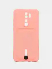Пастельно-коралловый чехол для Xiaomi Redmi Note 8 Pro (Редми Нот 8 Про) силиконовый , с карманом