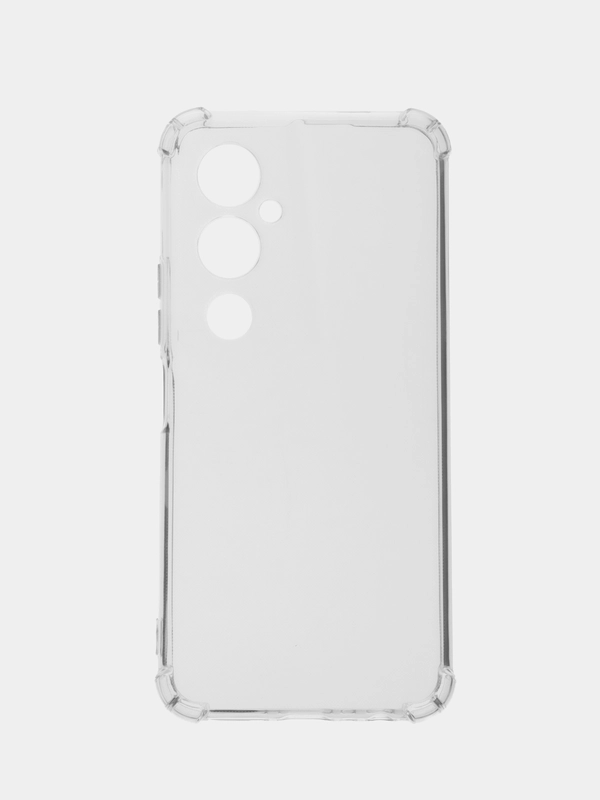 Силиконовый чехол для Tecno Pova 4 Pro (Техно Пова 4 Про), с карманом для карт, прозрачный