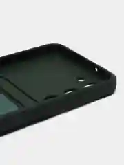 Тёмно-зелёный силиконовый чехол для Samsung Galaxy S23 Plus, S23+ (Самсунг Галакси С23 Плюс), с карманом
