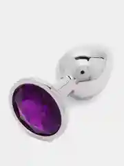 Фиолетовый анальная пробка, металлическая, S, M, L