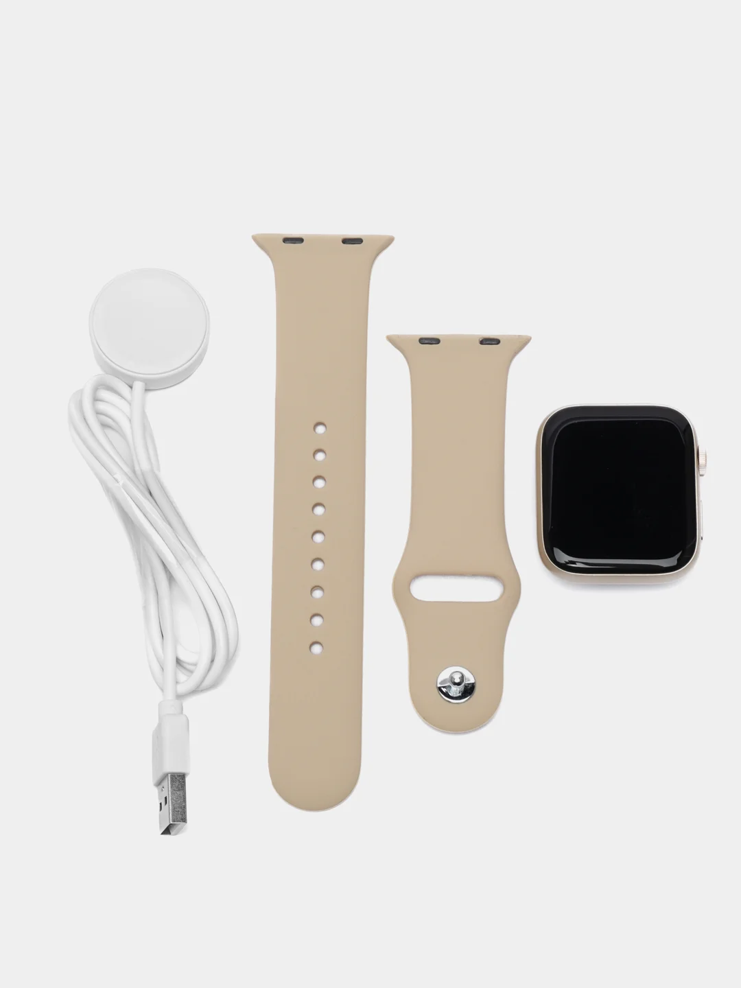 Золотой умные смарт часы Smart Watch X7 Pro, 45 мм, с беспроводной магнитной зарядкой