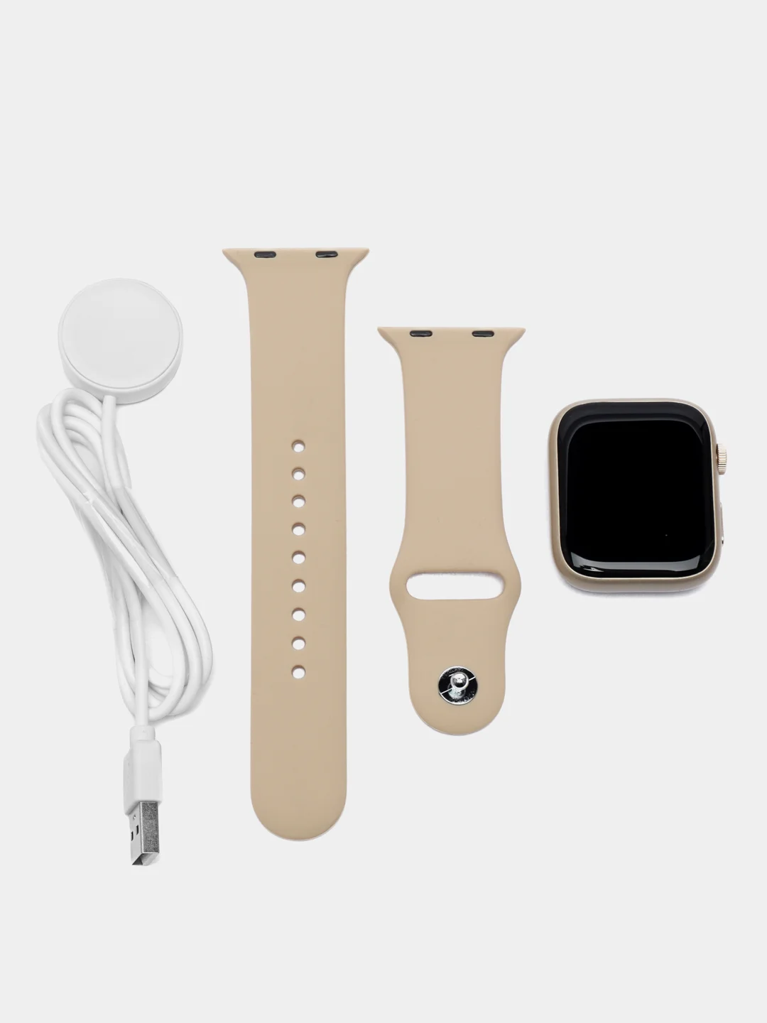 Золотой умные смарт часы Smart Watch X8 Pro, 45 мм, с беспроводной магнитной зарядкой