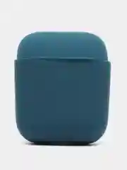 Синий меланж чехол силиконовый для наушников AirPods 1 / 2