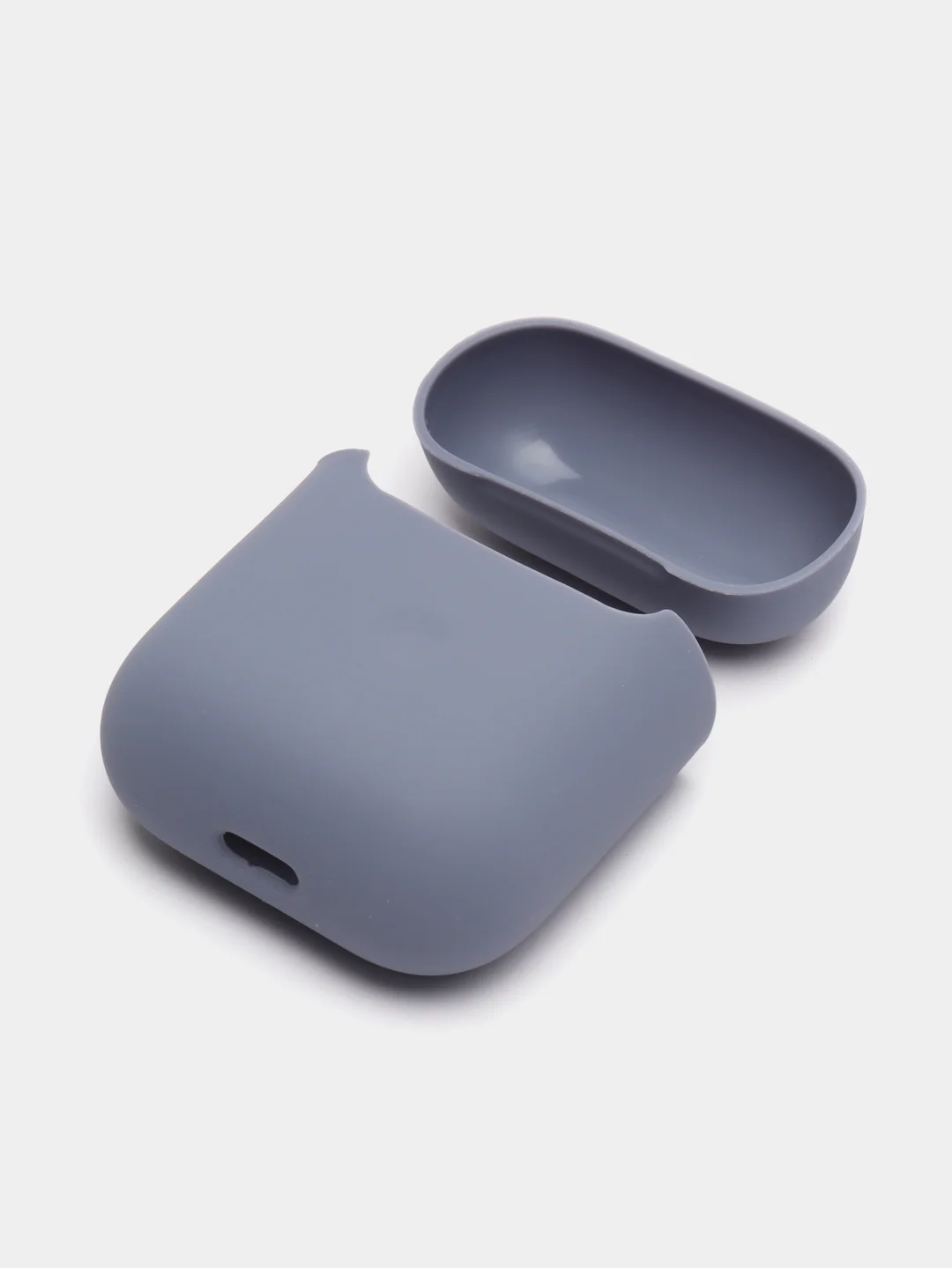 Фиолетовый чехол силиконовый для наушников AirPods 1 / 2