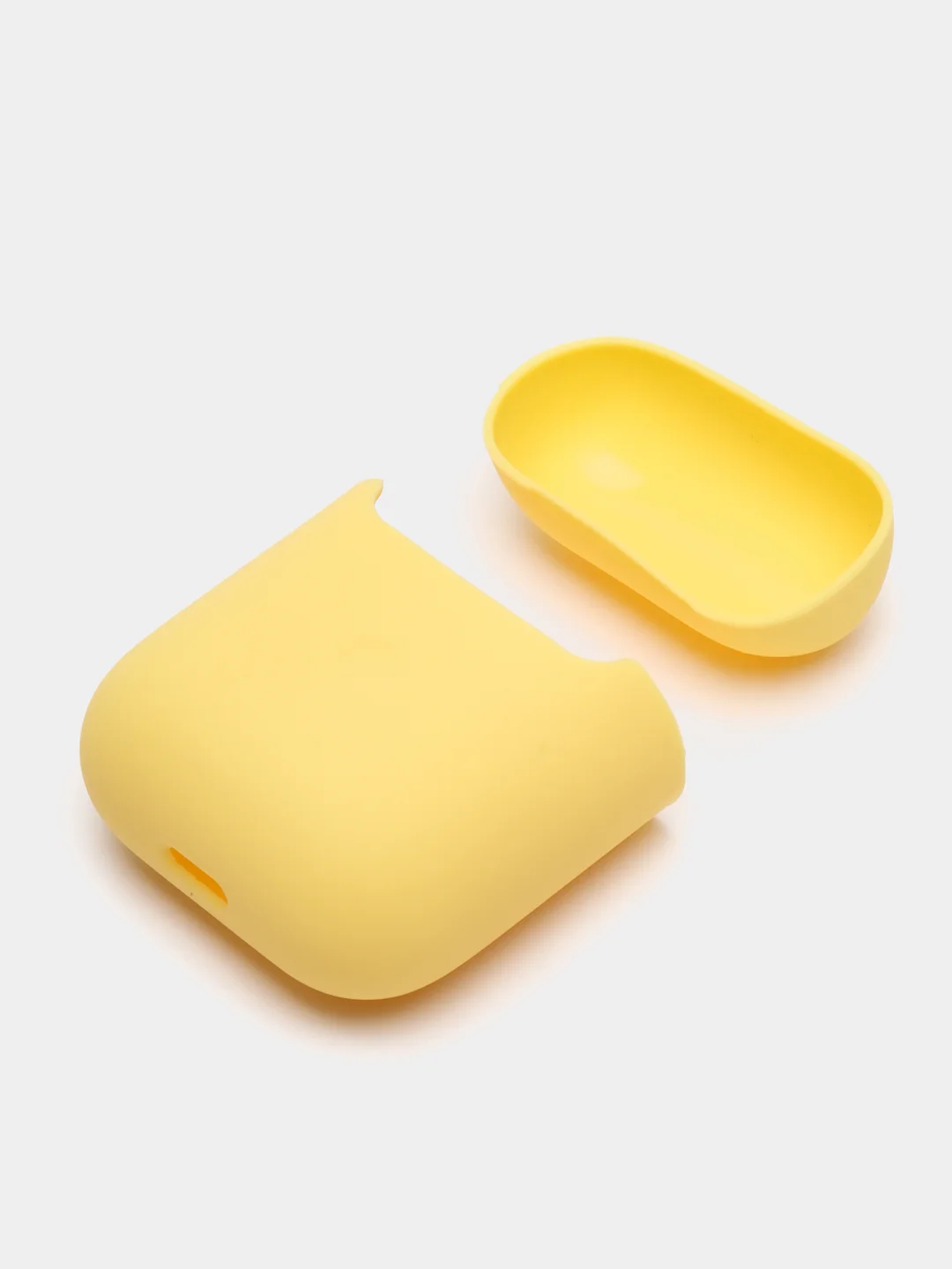 Желтый чехол силиконовый для наушников AirPods 1 / 2