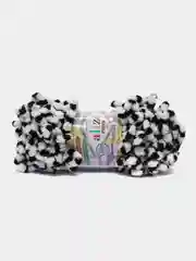 Черный пряжа Alize Puffy Color, петельки большие, 100 г, 9 м