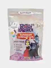 Соль мерцающая для ванны Братцы Кролики, розовая, 300 г