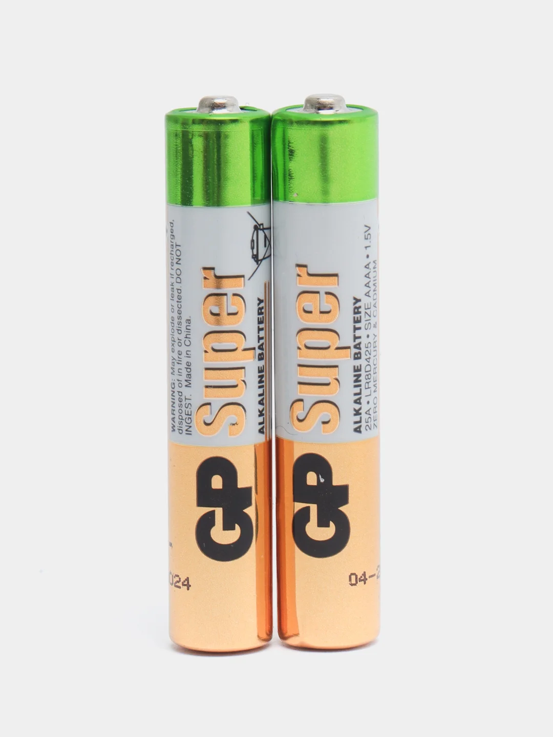 Батарейки AAAA 2 штуки,GP Super Alkaline 1.5V, LR8, LR8D425, R8D425, LR61/E96 для стилуса