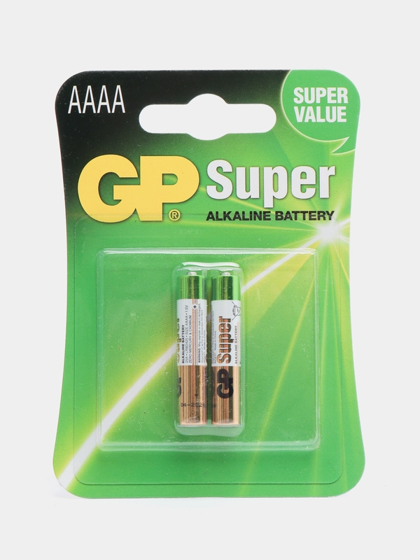Батарейки AAAA 2 штуки,GP Super Alkaline 1.5V, LR8, LR8D425, R8D425, LR61/E96 для стилуса