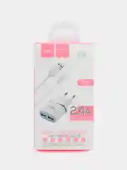 Зарядное Устройство на 2 USB + кабель micro USB для телефона/планшета/смартфона Hoco c12