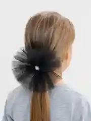 Черный школьный бант для волос
