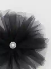 Черный школьный бант для волос