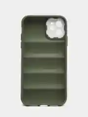 Хаки чехол на iPhone 11, 12, 13, 7, 8 Plus, XR, XS, 14 Pro Max, силиконовый айфон