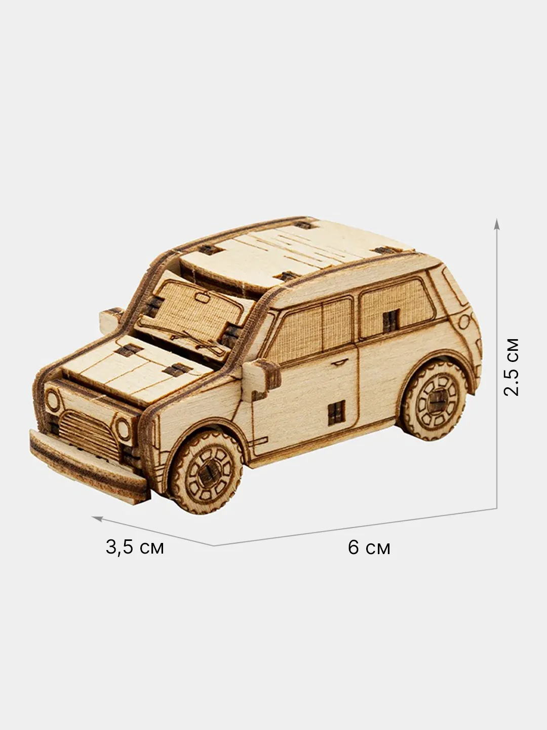 Деревянный конструктор UNIWOOD UNIT Сборная модель MINI Cooper (Мини Купер)