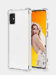 Чехол Samsung Galaxy A31 (Самсунг Галакси А31), прозрачный, с защитой камеры