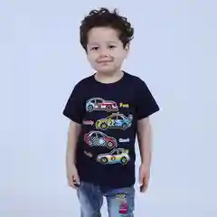 Синий меланж футболка детская для мальчика, 1-4 года, 100% хлопок