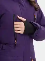 Пурпурный комбинезон женский, зимний, с капюшоном