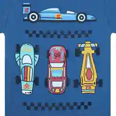 Синий футболка детская для мальчика, 1-4 года, 100% хлопок