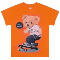 Оранжевый футболка детская для мальчика, 1-4 года, 100% хлопок