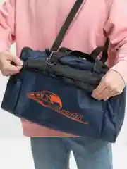 Синий меланж сумка дорожная, спортивная