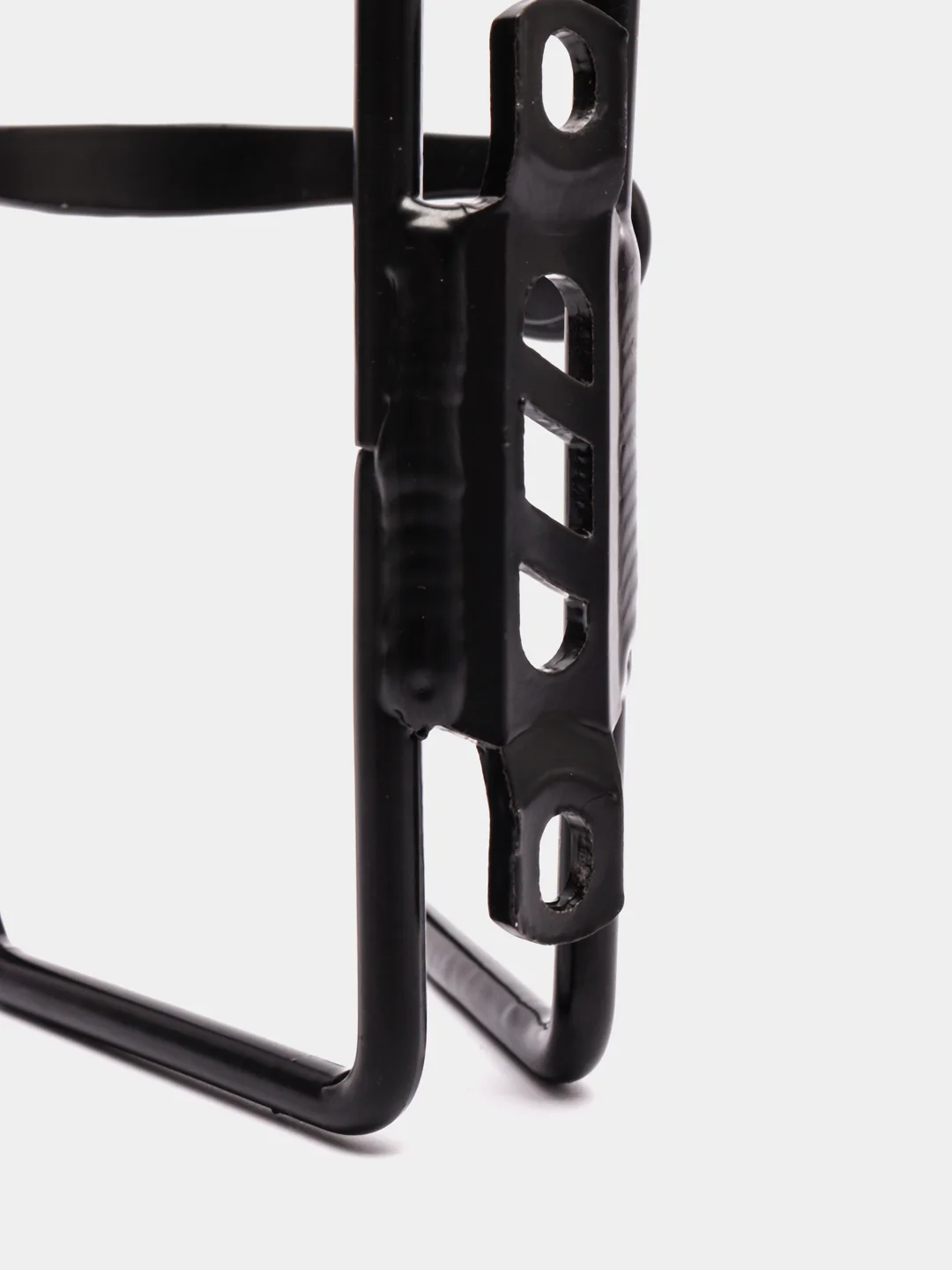 Черный флягодержатель на раму T-16 black, с пластиковыми упорами, черный, анодированный, алюминий
