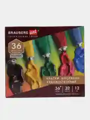 Набор красок масляных Brauberg "Premiere", 36 штук, 32 цвета, в тубах 12 мл