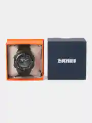 Зелёный хаки мужские наручные часы Skmei 1454  в подарочной упаковке